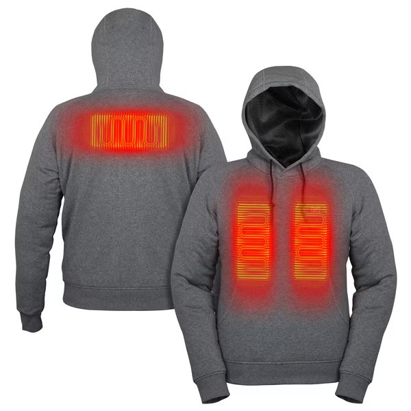 Men's Dark Gray Heated Hoodie, LG, 7.4V, Mobile Warming, Mfr#: MWJ19M08-22-04